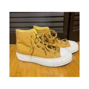 Mustard Canvas Platform Converse
